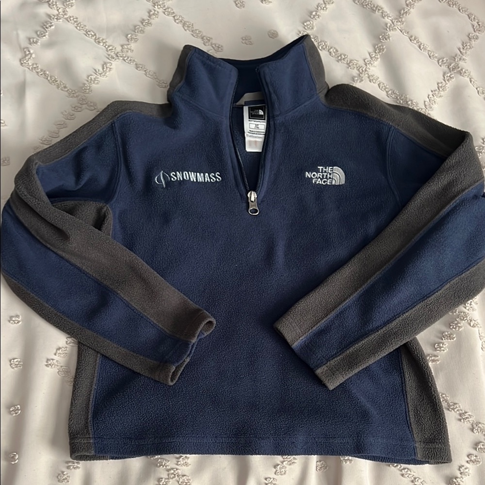 The North Face Navy and Charcoal Fleece Jacket